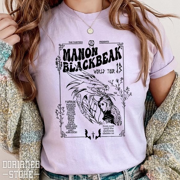 Comfort Colors Manon Blackbeak Throne of Glass Shirt, Merch Rowan Whitethorn Cre - Picture 4 of 7